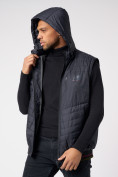 Купить Куртка со съемными рукавами мужская темно-синего цвета 3500TS, фото 15