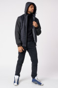 Купить Куртка со съемными рукавами мужская темно-синего цвета 3500TS, фото 4