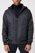 Купить Куртка со съемными рукавами мужская темно-синего цвета 3500TS, фото 9