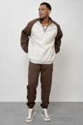 Купить Спортивный костюм мужской модный коричневого цвета 35021K, фото 12
