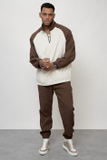 Купить Спортивный костюм мужской модный коричневого цвета 35021K, фото 13