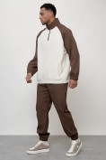 Купить Спортивный костюм мужской модный коричневого цвета 35021K, фото 2