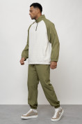 Купить Спортивный костюм мужской модный цвета хаки 35021Kh, фото 2