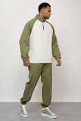 Купить Спортивный костюм мужской модный цвета хаки 35021Kh, фото 3