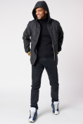 Купить Куртка со съемными рукавами мужская черного цвета 3503Ch, фото 2