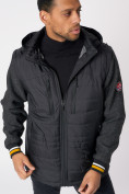 Купить Куртка со съемными рукавами мужская черного цвета 3503Ch, фото 10