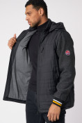 Купить Куртка со съемными рукавами мужская черного цвета 3503Ch, фото 12