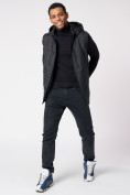 Купить Куртка со съемными рукавами мужская черного цвета 3503Ch, фото 13