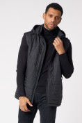 Купить Куртка со съемными рукавами мужская черного цвета 3503Ch, фото 14