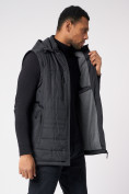 Купить Куртка со съемными рукавами мужская черного цвета 3503Ch, фото 15
