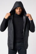 Купить Куртка со съемными рукавами мужская черного цвета 3503Ch, фото 18