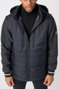 Купить Куртка со съемными рукавами мужская темно-серого цвета 3503TC, фото 10