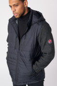Купить Куртка со съемными рукавами мужская темно-серого цвета 3503TC, фото 11