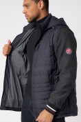 Купить Куртка со съемными рукавами мужская темно-серого цвета 3503TC, фото 13