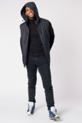 Купить Куртка со съемными рукавами мужская темно-серого цвета 3503TC, фото 14