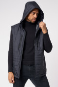 Купить Куртка со съемными рукавами мужская темно-серого цвета 3503TC, фото 15