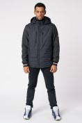 Купить Куртка со съемными рукавами мужская темно-серого цвета 3503TC