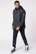 Купить Куртка со съемными рукавами мужская темно-серого цвета 3503TC, фото 3