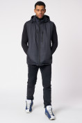 Купить Куртка со съемными рукавами мужская темно-синего цвета 3503TS, фото 11