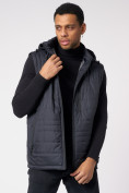 Купить Куртка со съемными рукавами мужская темно-синего цвета 3503TS, фото 12