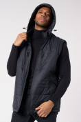 Купить Куртка со съемными рукавами мужская темно-синего цвета 3503TS, фото 15