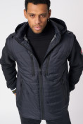 Купить Куртка со съемными рукавами мужская темно-синего цвета 3503TS, фото 9