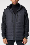 Купить Куртка со съемными рукавами мужская темно-синего цвета 3503TS