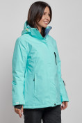 Купить Горнолыжная куртка женская зимняя большого размера бирюзового цвета 3507Br, фото 2