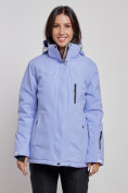 Купить Горнолыжная куртка женская зимняя большого размера фиолетового цвета 3507F
