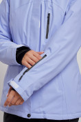 Купить Горнолыжная куртка женская зимняя большого размера фиолетового цвета 3507F, фото 5