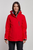 Купить Горнолыжная куртка женская зимняя большого размера красного цвета 3507Kr