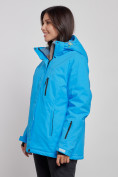 Купить Горнолыжная куртка женская зимняя большого размера синего цвета 3507S, фото 2