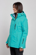 Купить Горнолыжная куртка женская зимняя большого размера зеленого цвета 3507Z, фото 2