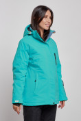 Купить Горнолыжная куртка женская зимняя большого размера зеленого цвета 3507Z, фото 3