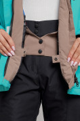 Купить Горнолыжная куртка женская зимняя большого размера зеленого цвета 3507Z, фото 7