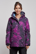 Купить Горнолыжная куртка женская зимняя большого размера бордового цвета 3517Bo