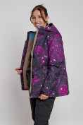 Купить Горнолыжная куртка женская зимняя большого размера бордового цвета 3517Bo, фото 10