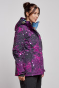 Купить Горнолыжная куртка женская зимняя большого размера бордового цвета 3517Bo, фото 3