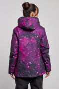Купить Горнолыжная куртка женская зимняя большого размера бордового цвета 3517Bo, фото 4