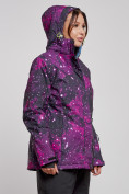 Купить Горнолыжная куртка женская зимняя большого размера бордового цвета 3517Bo, фото 7