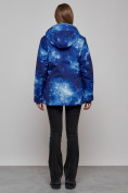 Купить Горнолыжная куртка женская зимняя большого размера темно-синего цвета 3517TS, фото 15