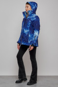 Купить Горнолыжная куртка женская зимняя большого размера темно-синего цвета 3517TS, фото 17