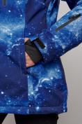 Купить Горнолыжная куртка женская зимняя большого размера темно-синего цвета 3517TS, фото 6