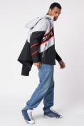 Купить Куртка спортивная мужская с капюшоном черного цвета 3583Ch, фото 8
