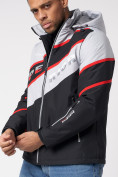 Купить Куртка спортивная мужская с капюшоном черного цвета 3583Ch, фото 5