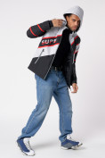 Купить Куртка спортивная мужская с капюшоном черного цвета 3583Ch, фото 9