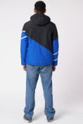 Купить Куртка спортивная мужская с капюшоном синего цвета 3583S, фото 10