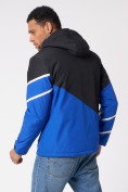 Купить Куртка спортивная мужская с капюшоном синего цвета 3583S, фото 5