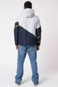 Купить Куртка спортивная мужская с капюшоном темно-синего цвета 3583TS, фото 5