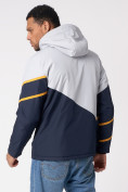 Купить Куртка спортивная мужская с капюшоном темно-синего цвета 3583TS, фото 11